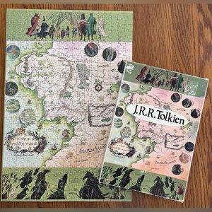 J R R Tolkien A Map of Middle Earth Giant Poster Puzzle 1971 Lord Of The Rings